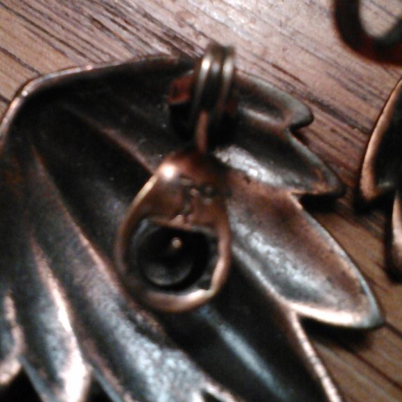 1980's Signed YSL Copper earrings - Picture 4 of 4